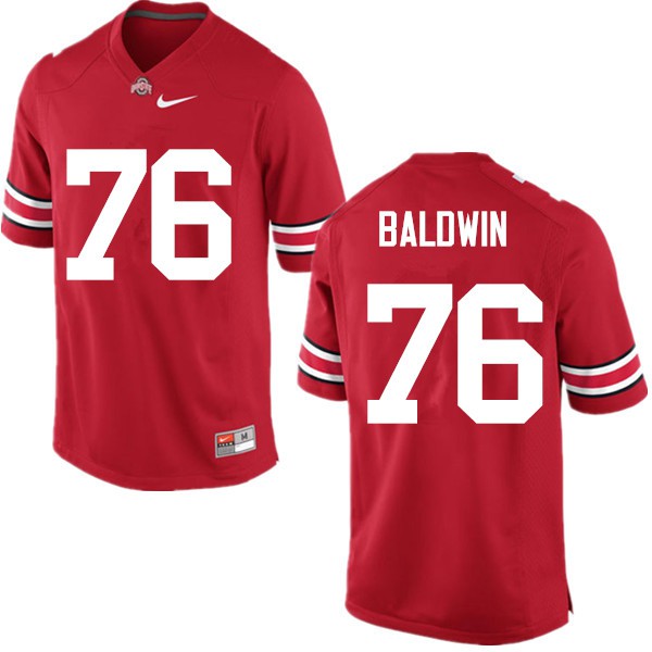 Ohio State Buckeyes #76 Darryl Baldwin Men Stitched Jersey Red OSU75357